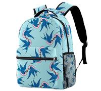 RODAILYCAY School Backpack, Large Capacity Bookbag, Old School Tattoo Travel Laptop Backpack, Waterproof College School Computer Bag for Teen, Girls, Boys, Fits 15.6 Inch Notebook