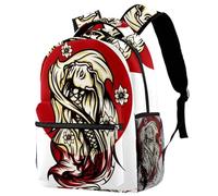 RODAILYCAY School Backpack, Large Capacity Bookbag, Vinatge Dragon Japanese Tattoo Travel Laptop Backpack, Waterproof College School Computer Bag for Teen, Girls, Boys, Fits 15.6" Notebook