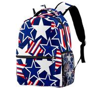 RODAILYCAY Star Blue School Backpack for Men & Women, Travel Bag with Laptop Compartmen, Lightweight School Bookbag, Middle High School Backpack for Boys Girls