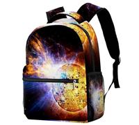 RODAILYCAY Sun Solar Flare Explode Travel Laptop Backpack, College High School Backpack, Large Capacity Bookbag, Cute Backpack for Men Women