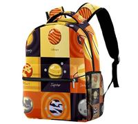RODAILYCAY the Solar System Planets Travel Laptop Backpack, 16 Inch Large School Backpacks for Teen Boys and Girls, WaterProof Computer Bag Bookbag