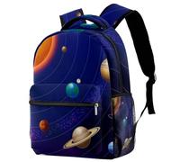 RODAILYCAY Universe Solar System Planets Travel Laptop Backpack, College High School Backpack, Large Capacity Bookbag, Cute Backpack for Men Women