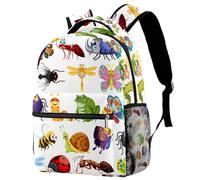 RODAILYCAY Various Animals Parttern Travel Laptop Backpack, College High School Backpack, Large Capacity Bookbag, Cute Backpack for Men Women