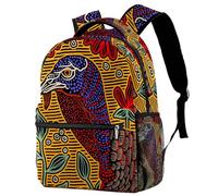 RODAILYCAY Wild Turkey Abstract Background Travel Laptop Backpack, College High School Backpack, Large Capacity Bookbag, Cute Backpack for Men Women