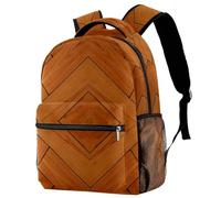 RODAILYCAY Wood Floor Background Travel Laptop Backpack, College High School Backpack, Large Capacity Bookbag, Cute Backpack for Men Women