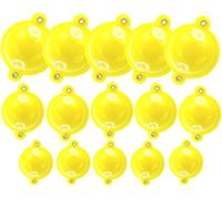 Roddarch 15 X Bubble Float Set. Small, Medium, Large Clear Yellow Orange Carp Bubble Floats