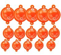 Roddarch 15 X Bubble Float Set. Small, Medium, Large Clear Yellow Orange Carp Bubble Floats