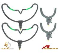 Roddarch 4pc Rod Rest Set. 2 X Adjustable V Rest, & 2 Adjustable X 'u' Rest. Brass Screw
