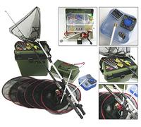 Roddarch Complete Starter Beginners Fishing Kit Including Seat Tackle Box, Tackle, Nets, Rod & Reel