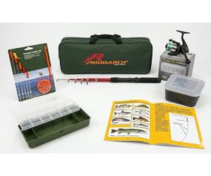 Roddarch Junior Fishing Kit for Kids: Complete Starter Set with 2.0m Telescopic Rod, HP200XR Reel & Full Tackle - Includes 20-Page "How to Fish" Guide & Species ID Chart - Perfect Beginner set