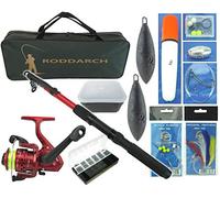 Roddarch Junior Travel Sea Fishing Kit Set. Rod, Reel, Tackle, Tackle Box Weights & Bag