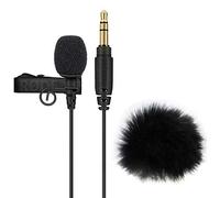 Rode Lavalier GO Lapel Microphone Lavalier Microphone Clip-On Black + Keepdrum Fur Wind Protection WS05