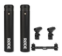 Rode M5-MP Matched Pair Small-Diaphragm Cardioid Condenser Microphones with SB20 Stereo Bar - 19 dB-A XLR Pencil Mic Pair for Drum Overheads, Choir, Piano, and Acoustic Guitar Recording