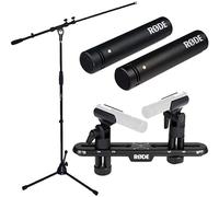 Rode M5 MP Microphone Set + Keepdrum Microphone Stand + Rode Stereo Bar