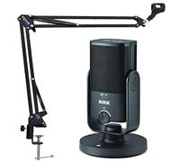 Rode NT-USB Mini USB Studio Condenser Microphone + Keepdrum NB35BK Articulated Arm Mount in Black