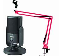 Rode NT-USB Mini USB Studio Condenser Microphone + Keepdrum NB35RD Red Microphone Arm