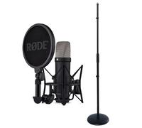 Rode NT1 5th Gen Studio Microphone Black with Straight Microphone Stand