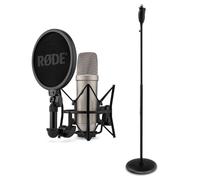 Rode NT1 5th Generation Studio Microphone with Keepdrum One-Handed Microphone Stand