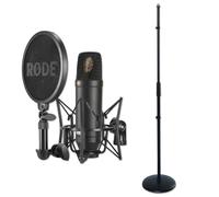Rode NT1-Kit Studio Microphone Set with Keepdrum MS015 Tripod Straight