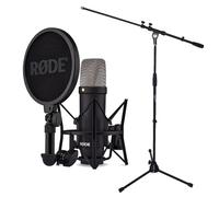 Rode NT1 Signature Black Condenser Microphone + Keepdrum Microphone Stand with Boom