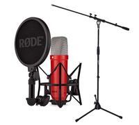 Rode NT1 Signature Red Studio Microphone + Keepdrum Microphone Stand