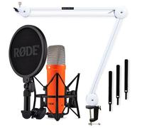Rode NT1 Signature Studio Microphone Orange with Keepdrum Articulated Arm White