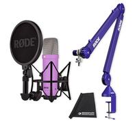 Rode NT1 Signature Studio Microphone Purple with PSA1+ Articulated Arm Tripod Purple and Keepdrum Microfibre Cloth