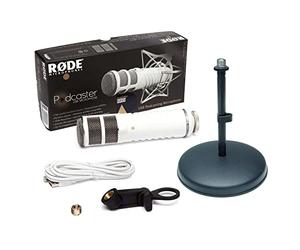 Rode Podcaster MKII USB Dynamic Microphone + Keepdrum Table Tripod Microphone Stand MS032