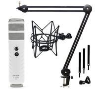 Rode Podcaster USB Microphone with Keepdrum MS138 Articulated Arm and MS090B Microphone Spider