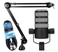Rode Podmic Podcast Microphone + PSA1 Articulated Arm Table Tripod + Keepdrum XLR Cable