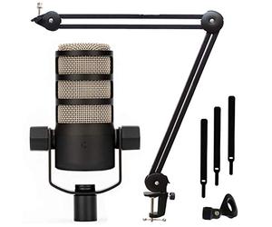 Rode Podmic - Professional Podcast Microphone + Keepdrum MS138 Microphone Arm Table stand