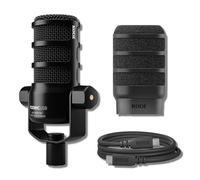 Rode PodMic USB Dynamic Broadcast Microphone with Black WS14 Pop Filter