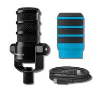 Rode PodMic USB Dynamic Broadcast Microphone with Blue WS14 Pop Filter