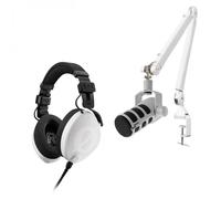 Rode Podmic with NTH-100 Headphones and PSA1+ White