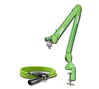 Rode PSA1+ Desk-Mounted Broadcast Microphone Boom Arm (Green) with Green Premium XLR Cable (3m)