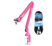 Rode PSA1+ Plus Desk Microphone Arm Articulated Arm Pink with Keepdrum XLR Cable