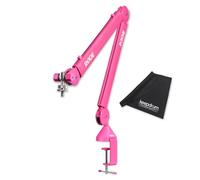 Rode PSA1+ Plus Table Microphone Arm Articulated Arm Pink with Keepdrum Microfibre Cloth