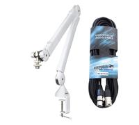 Rode PSA1+ W Microphone Arm Table Tripod White + Keepdrum XLR Cable