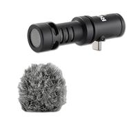 Rode VideoMic Me-C+ USB-C Directional Microphone Bundle with WS9 Furry Windshield - Cardioid Smartphone Mic for TikTok, Vlogging, Mobile Journalism, Content Creation