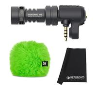Rode Videomic Me Small Condenser Directional Microphone for Mobile Devices + WS9 Deluxe Wind Protection Green + Keepdrum Microfibre Cloth