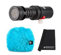 Rode VMML Videomic Me-L Microphone for iOS Devices + WS9 Wind Protection Blue + Keepdrum Microfibre Cloth