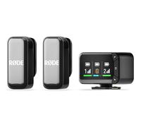 RØDE Wireless Micro - Compact Wireless Microphone Camera Kit, Two Mics with Camera Receiver, Smartphone Receiver, and Charge Case for Content Creation - USB-C, Black