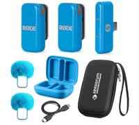 Rode Wireless Micro Wireless Microphone System USB-C for Smartphones Blue with Keepdrum Soft Case Bag