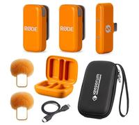 Rode Wireless Micro Wireless Microphone System USB-C for Smartphones Orange with Keepdrum Soft Case Bag