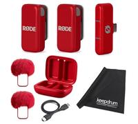 Rode Wireless Micro Wireless Microphone System USB-C for Smartphones Red with Keepdrum Microfibre Cloth