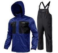 Rodeel Mens Waterproof Jacket and Overalls Set Windproof Rain Jacket Bid Suit Ultimate Protection for Outdoor Adventures