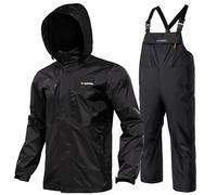 Rodeel Mens Waterproof Jacket and Overalls Set Windproof Rain Jacket Bid Suit Ultimate Protection for Outdoor Adventures