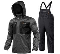 Rodeel Mens Waterproof Jacket and Overalls Set Windproof Rain Jacket Bid Suit Ultimate Protection for Outdoor Adventures