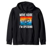 Rodel Piste MOVE ASIDE I'M SPEEDING FUNNY Schlittentraining Zip Hoodie