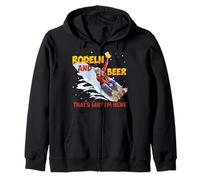 RODELN AND BEER THAT'S WHY I'M HERE Funny Bobsleigh Driver Zip Hoodie